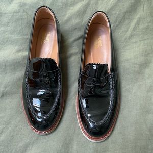 Samuel Hubbard patent leather penny loafers